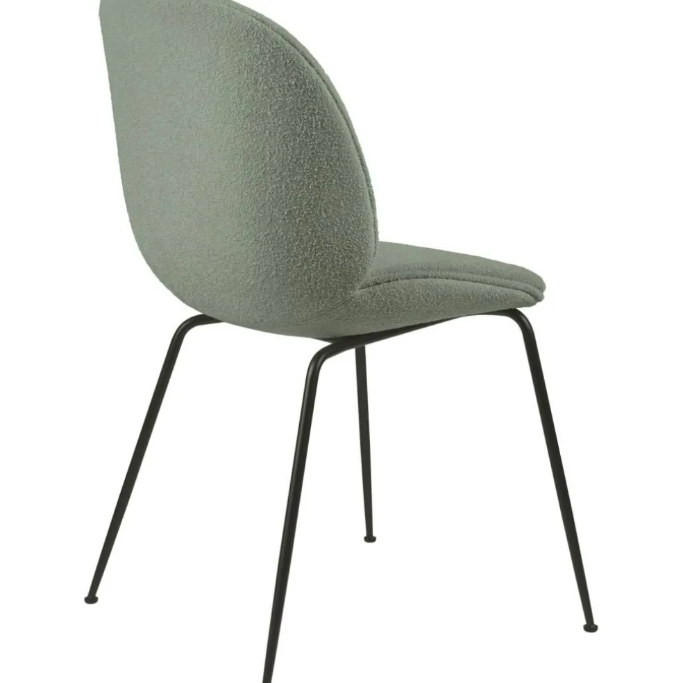 Beetle Stol Helklädd, Ben Svart, PG2, Li.Bouclé 012