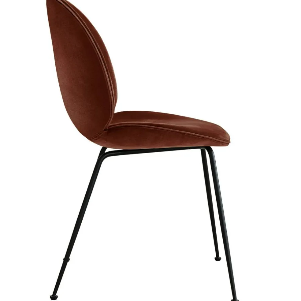 Beetle Stol Klädd Black Base / Dandy, Rusty Red