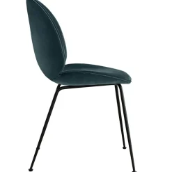 Beetle Stol Klädd Black Base/ Dandy, Steel Blue