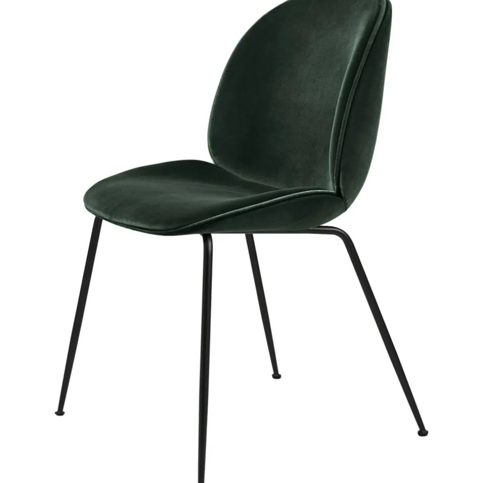 Beetle Stol Klädd Black Base / Dandy, Emerald Green