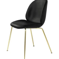Beetle Stol Klädd Brass Base/ Sierra, Black