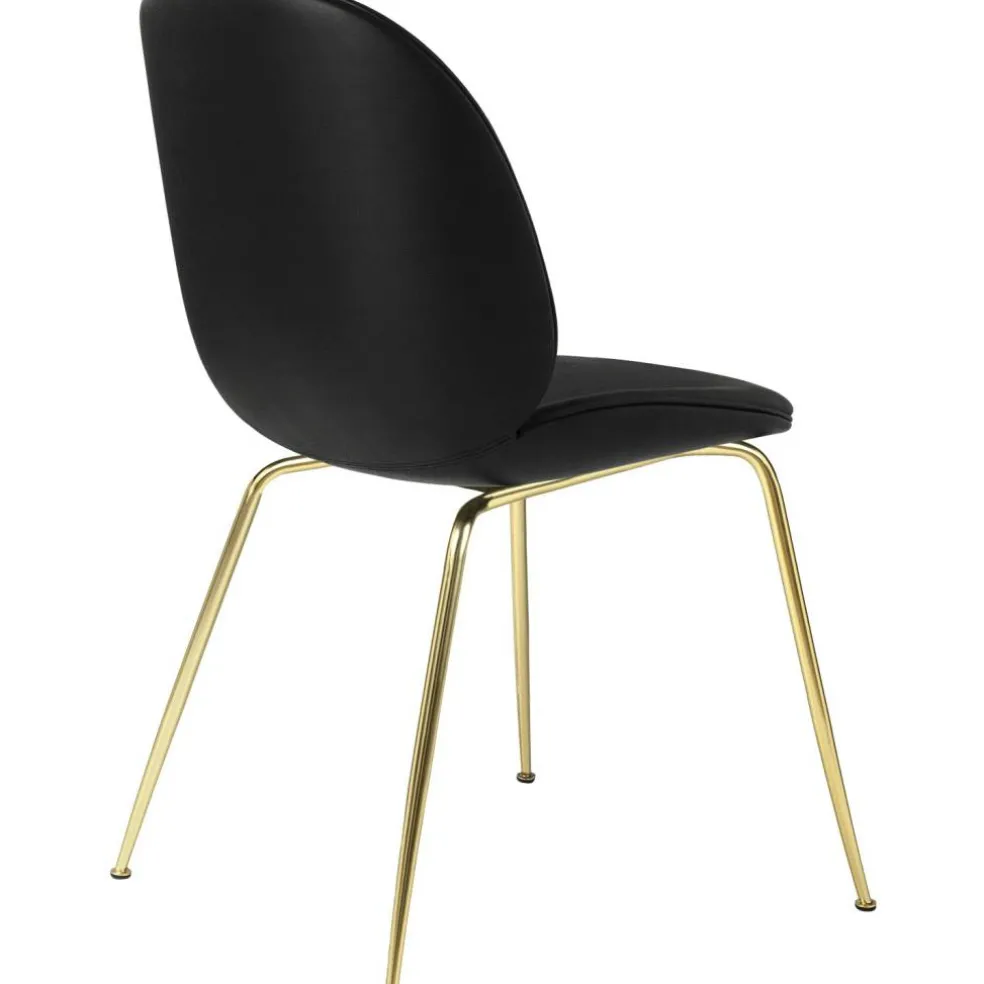 Beetle Stol Klädd Brass Base/ Sierra, Black