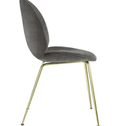 Beetle Stol Klädd Brass Base/ Eros, Concrete