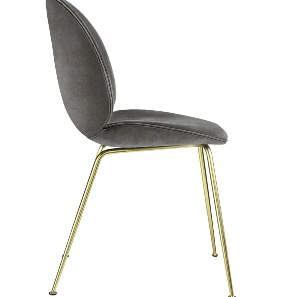 Beetle Stol Klädd Brass Base/ Eros, Concrete