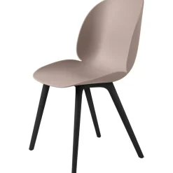 Beetle Stol Oklädd Plast Black Base, Sweet Pink
