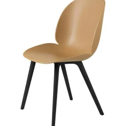 Beetle Stol Oklädd Plast Black Base, Amber Brown