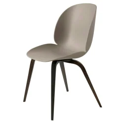 Beetle Stol Oklädd, Wood Base Rökt Ek, Beige