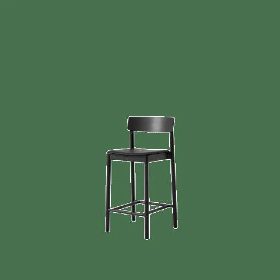 Betty TK14 Counterstol Svartlackerad Ask/Noble Leather