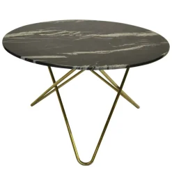 Big O Matbord, Mässingsunderrede/Svart marmor