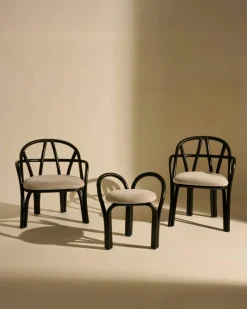 Bistra Loungefåtölj, Ebony / Fustagno 001