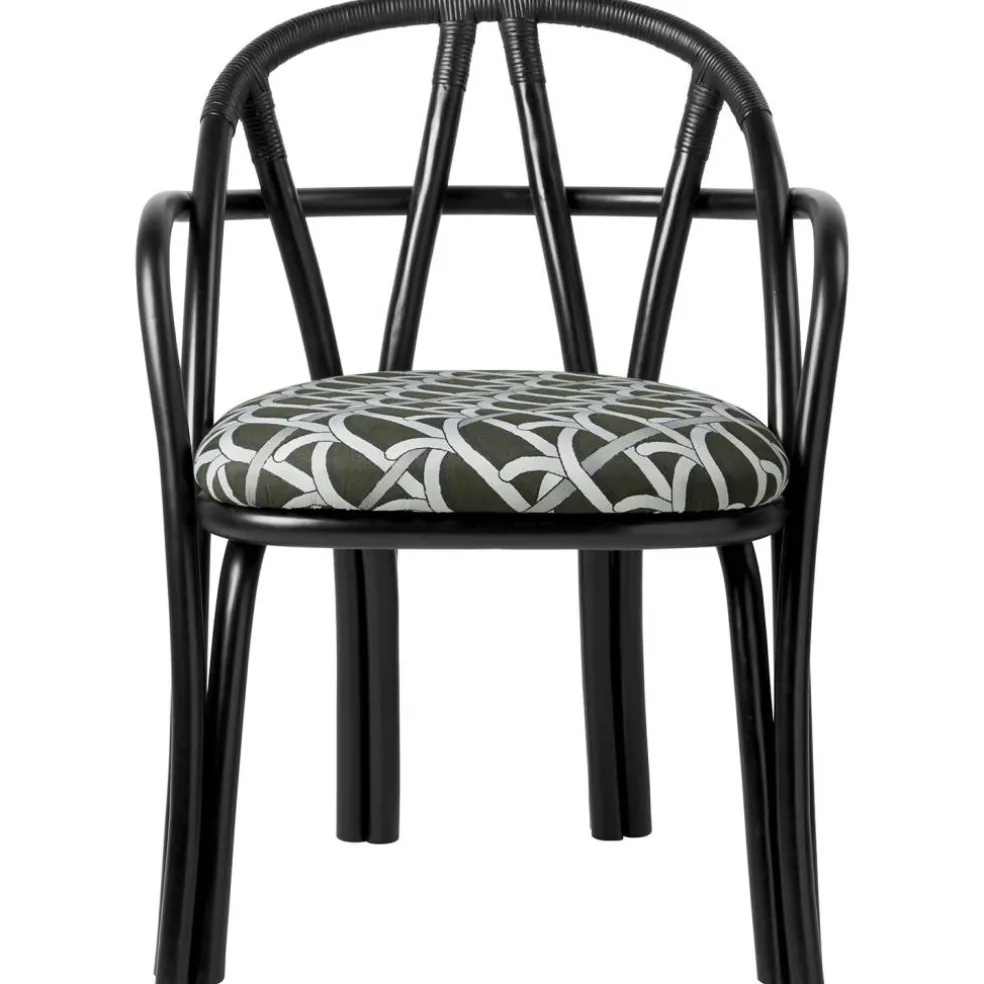Bistra Matsalsstol, Ebony / Reales Pattern 003