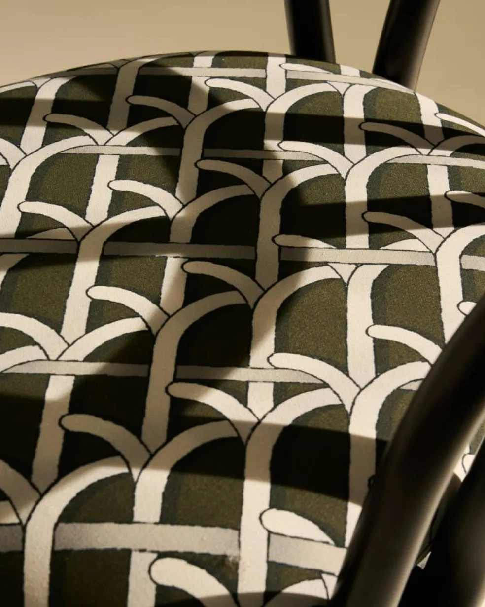 Bistra Matsalsstol, Ebony / Reales Pattern 003