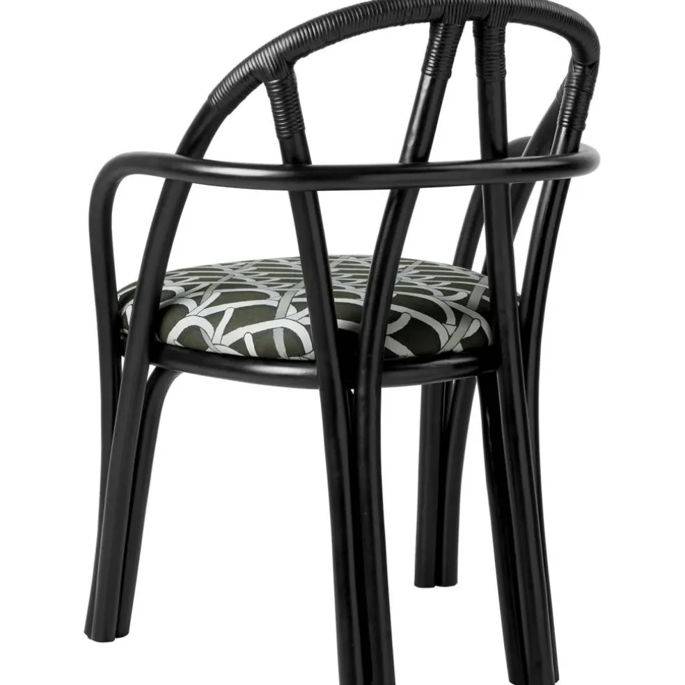 Bistra Matsalsstol, Ebony / Reales Pattern 003