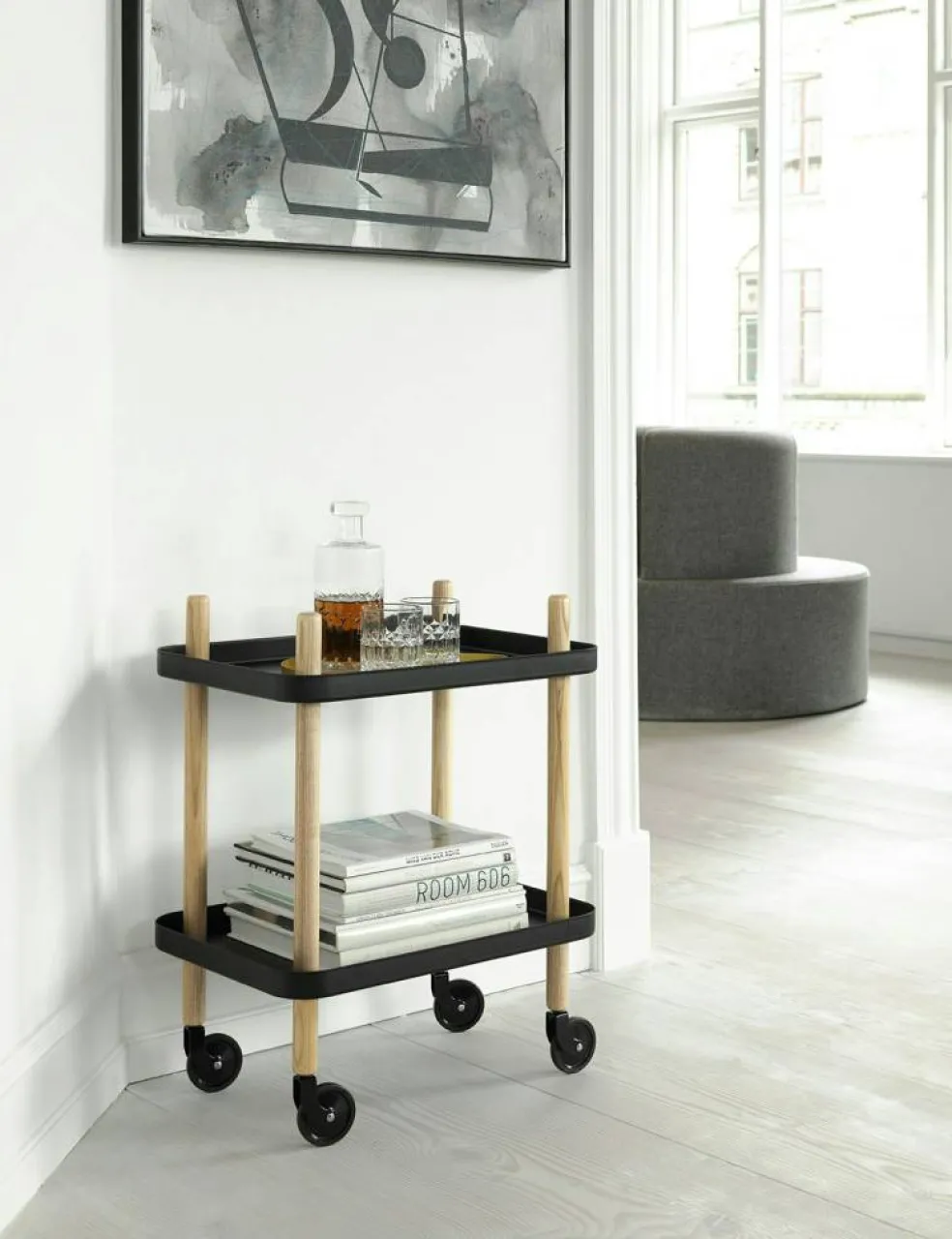 Block Bord Ø45 cm, Svart