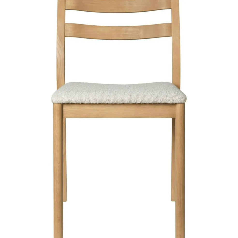 Boda Matstol Rugged Bouclé, Naturlig Ek / Off-white