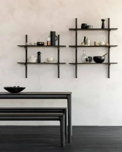 Bok Bänk Mörkbetsad Ek, 35x166 cm