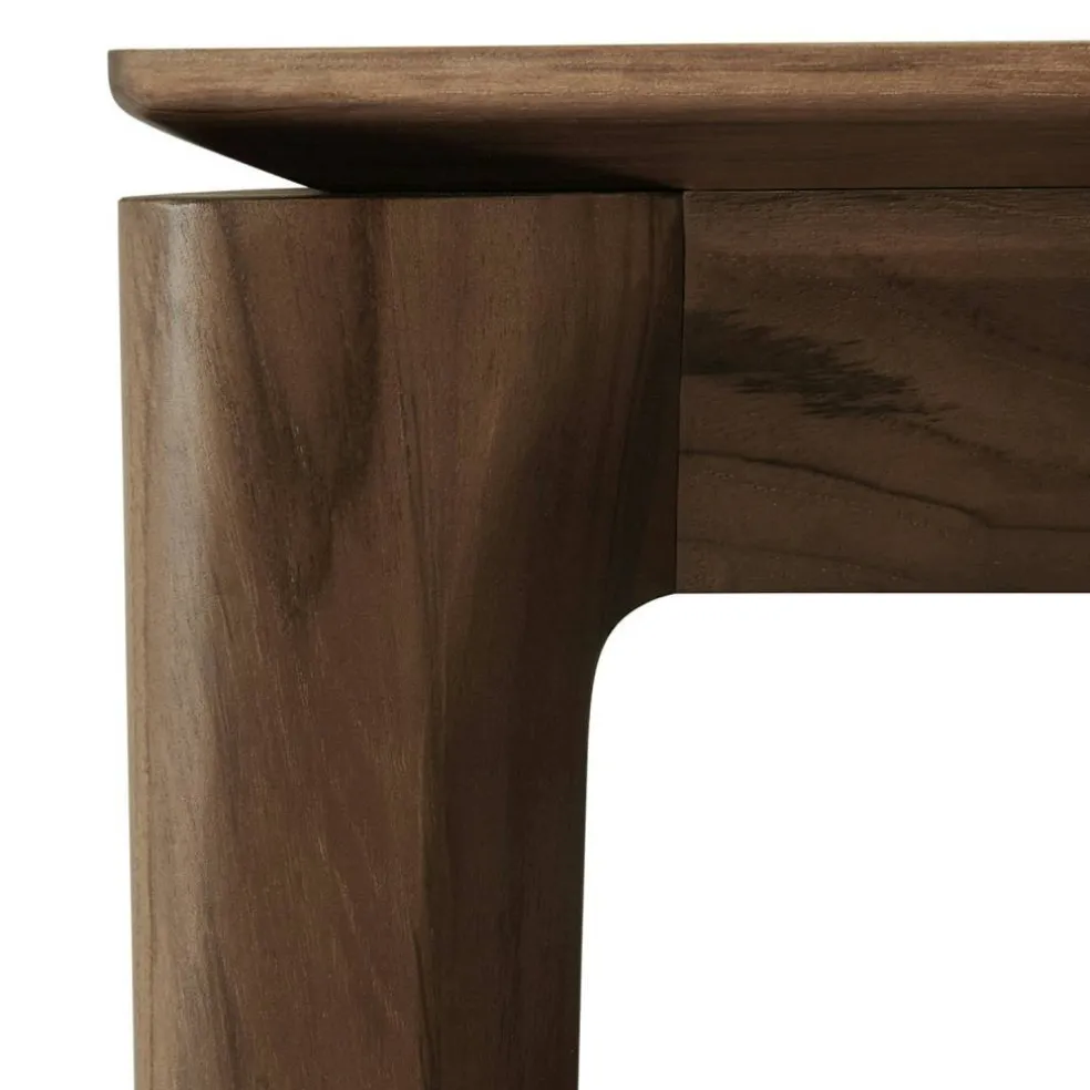 Bok Matbord Mörkbetsad Teak, 95x220 cm