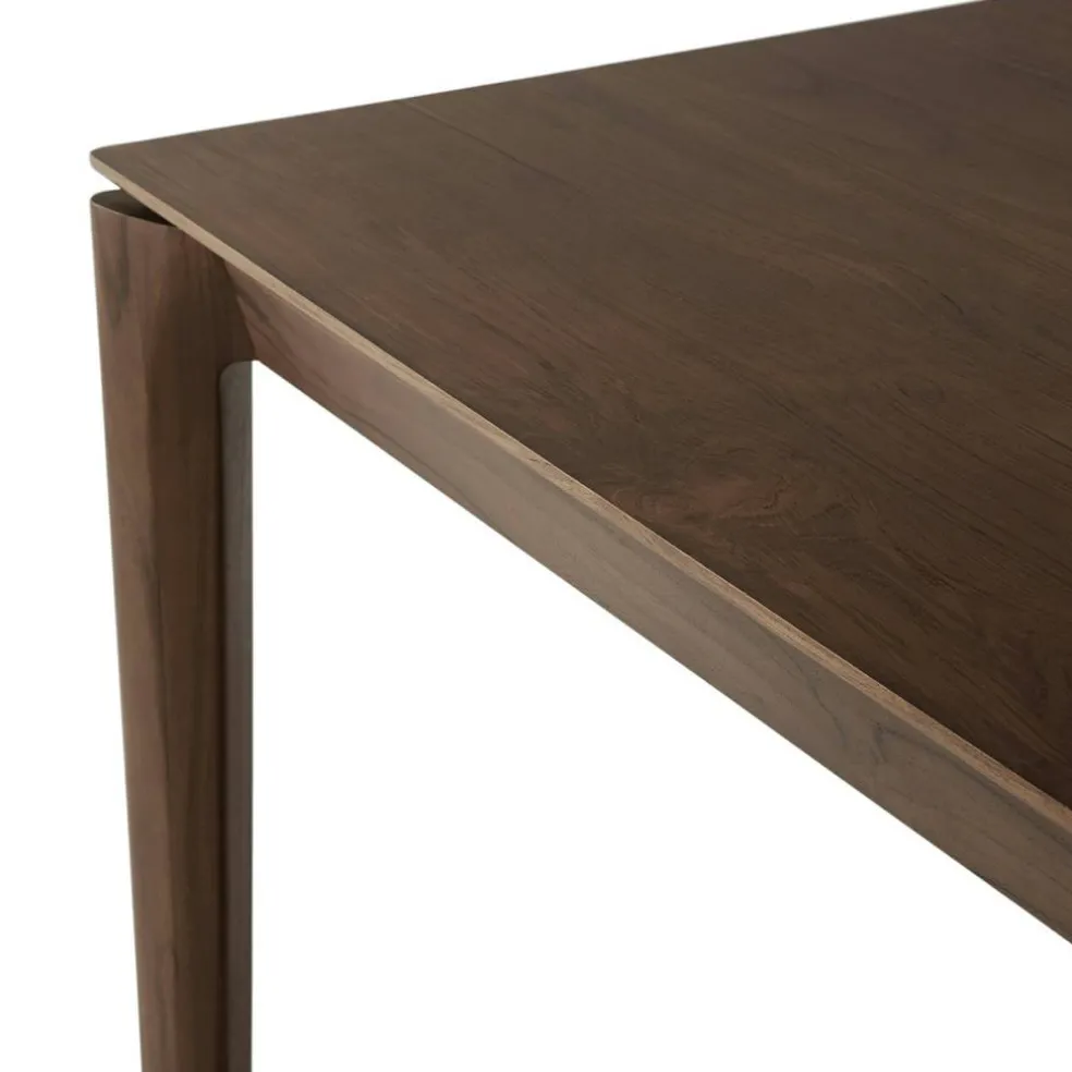 Bok Matbord Mörkbetsad Teak, 95x220 cm