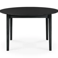 Bok Matbord Rund Utdragbar Ø129 cm, Black Oak
