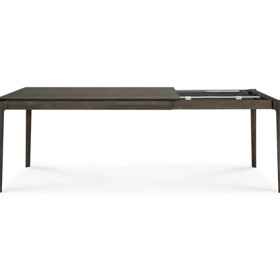 Bok Matbord Utdragbar Mörkbetsad Ek, 180-280 cm