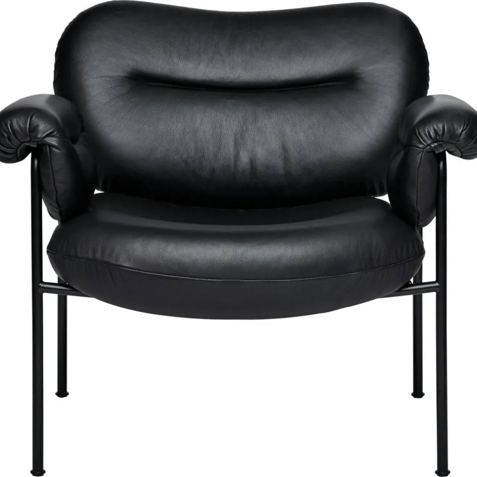 Bollo Loungestol, Svarta Ben / Skinn Elmosoft Svart