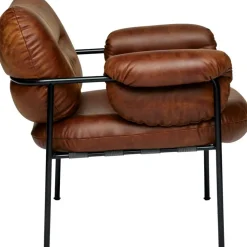 Bollo Loungestol, Svarta Ben / Skinn Vintage Ranger