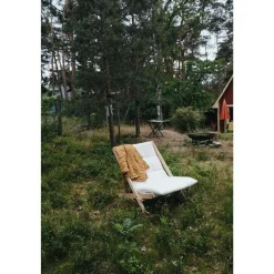 Boogie Fåtölj Med Madrass 611 Strandblått/Raw Bok