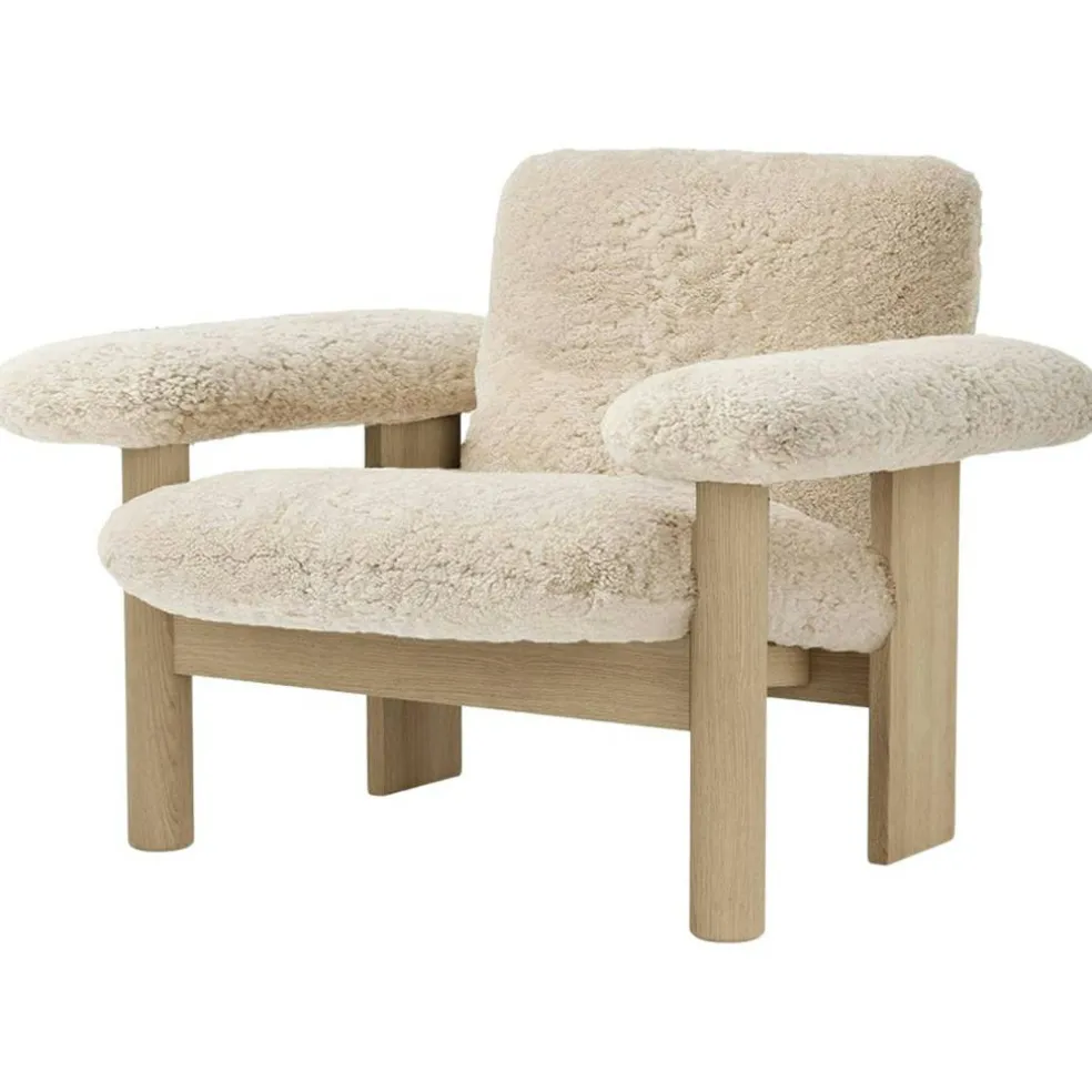 Brasilia Fåtölj Låg Rygg, Ek / Sheepskin Nature