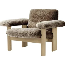 Brasilia Fåtölj Låg Rygg, Ek / Sheepskin Sahara