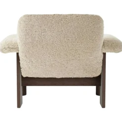 Brasilia Fåtölj Låg Rygg, Mörkbetsad Ek / Sheepskin Nature