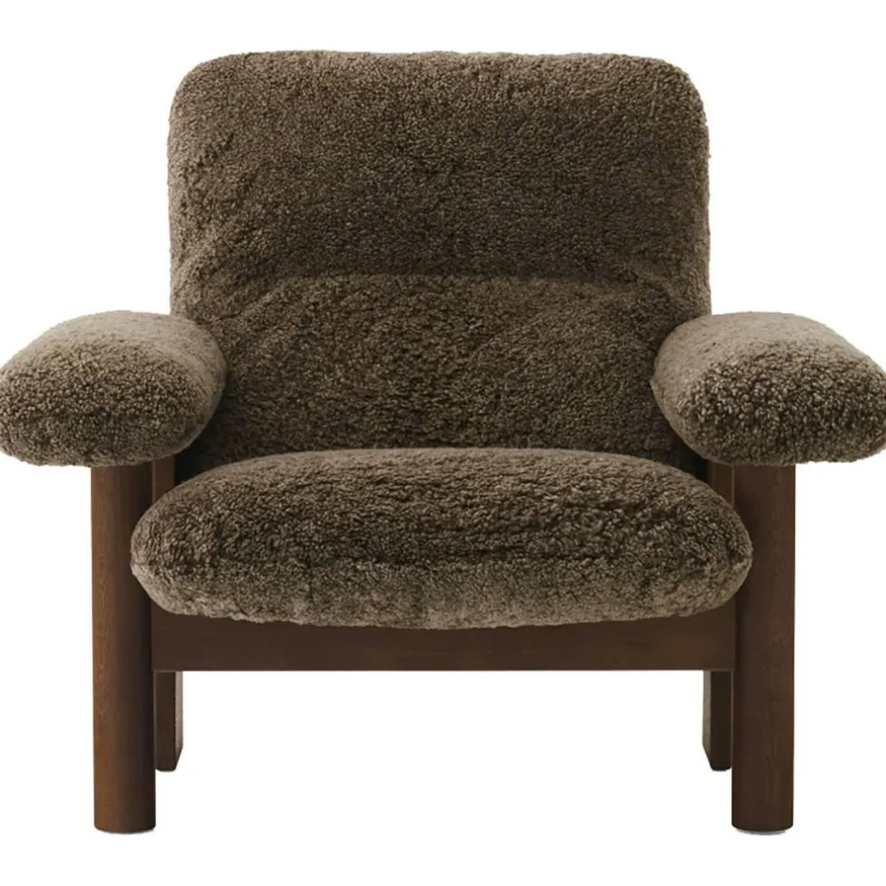 Brasilia Fåtölj Med Ottoman Walnut, Root