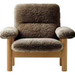 Brasilia Fåtölj, Naturlig Ek / Sheepskin Sahara