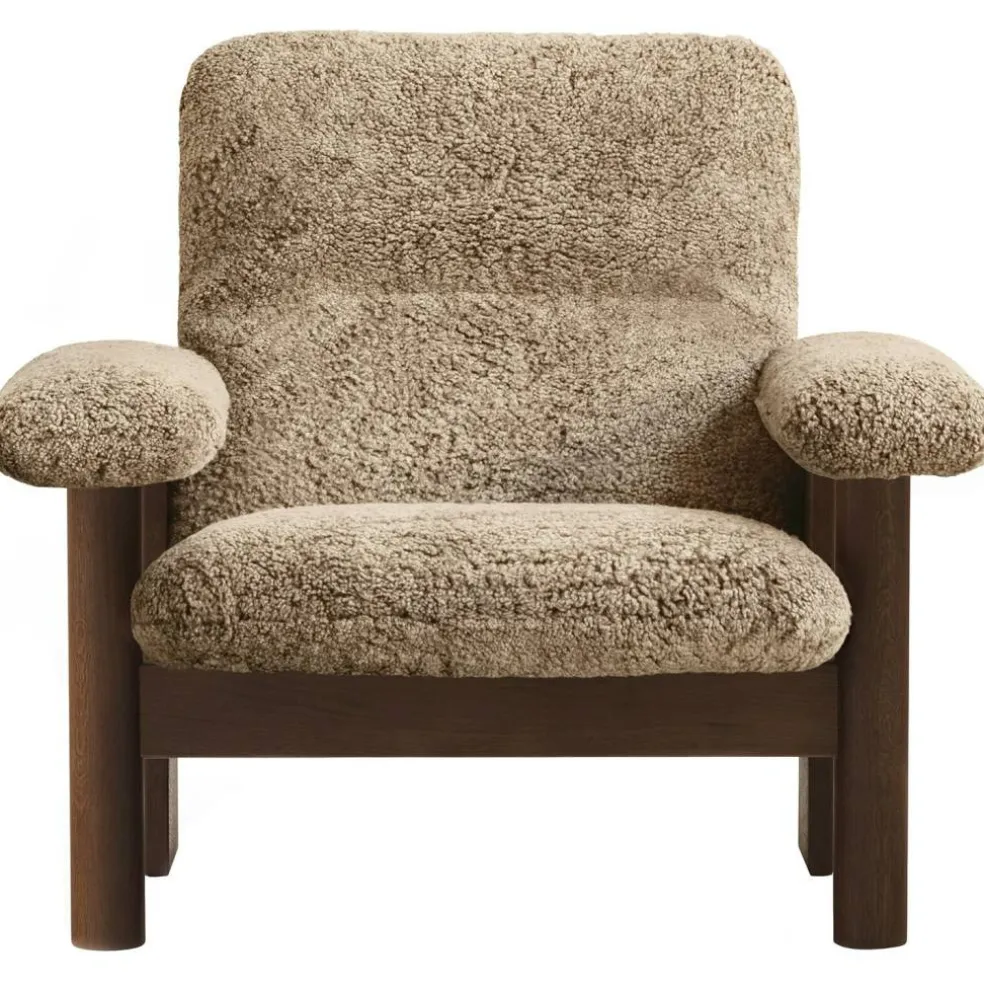 Brasilia Fåtölj, Walnut / Sheepskin Sahara