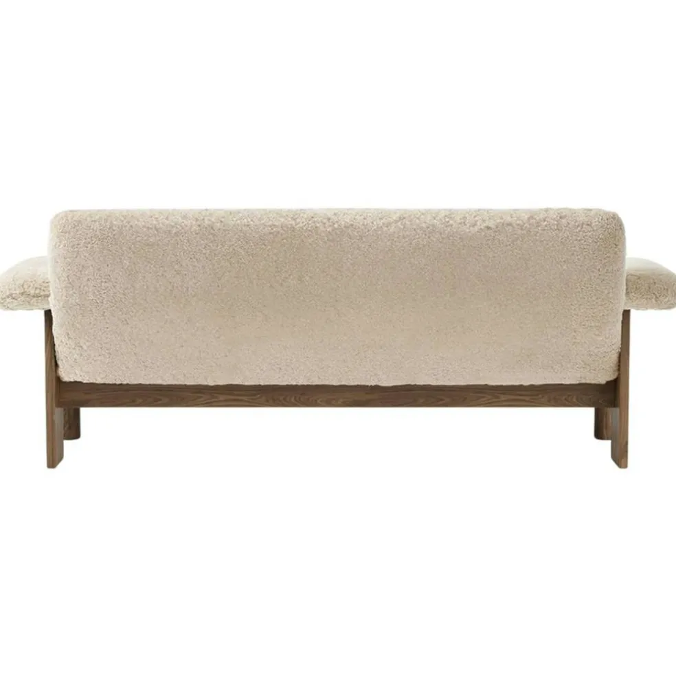 Brasilia 2-Sitssoffa, Walnut / Sheepskin Nature