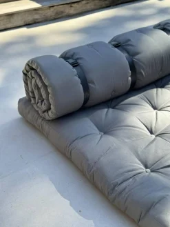 Buckle-Up Soffa Med Bälte Utomhus, Mörkgrå / Svart
