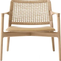 Cabin Loungefåtölj, Ljus Ek / Sand Läder