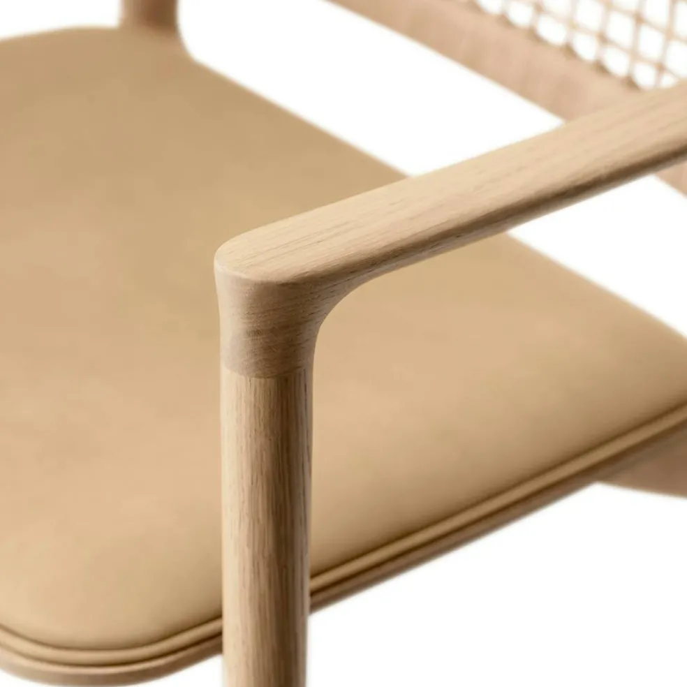 Cabin Loungefåtölj, Ljus Ek / Sand Läder