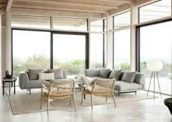 Cabin Loungefåtölj, Ljus Ek / Sand Läder