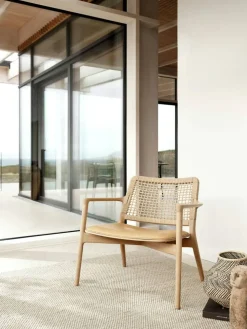 Cabin Loungefåtölj, Ljus Ek / Sand Läder