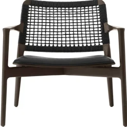 Cabin Loungefåtölj, Mörk Ek / Svart Läder