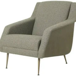 CDC.1 Loungefåtölj, Around Bouclé Dedar 141 / Antikmässing Bas