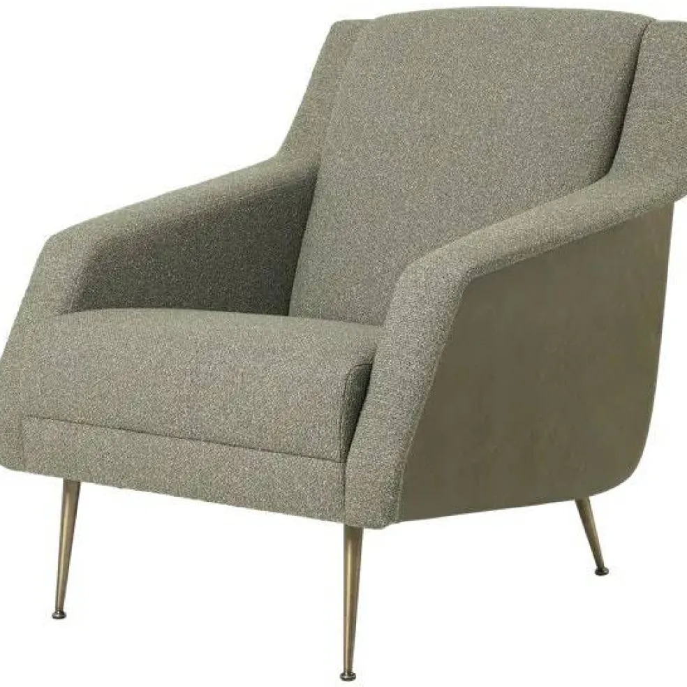 CDC.1 Loungefåtölj, Around Bouclé Dedar 141 / Antikmässing Bas