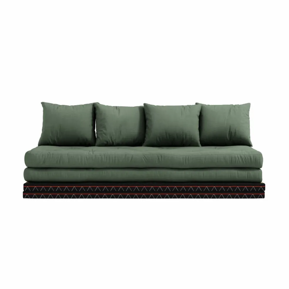 Chico Soffa Med Madrass 80x200 cm, Olivgrön