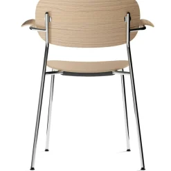 Co Stol Kromade Ben, Sits + Rygg + Arm Naturlig Ek