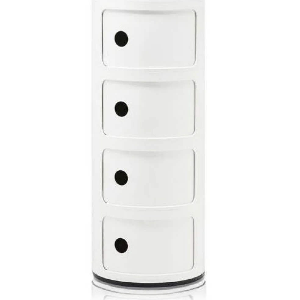 Componibili Classic Förvaring, Blank finish Med 4 Fack, Vit