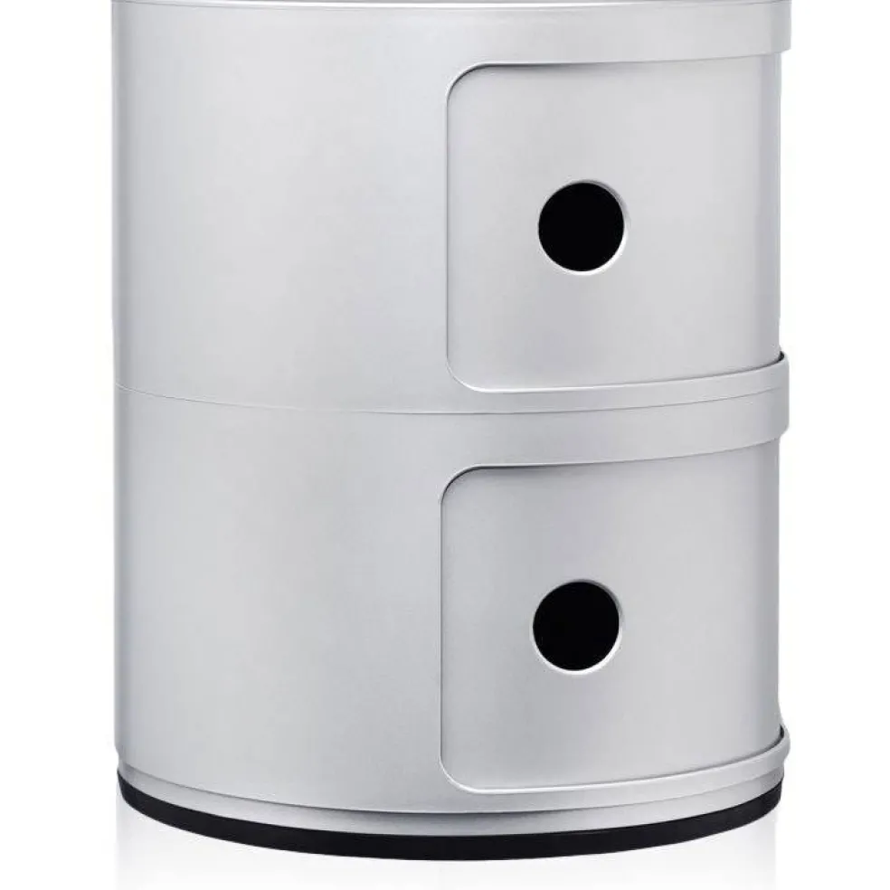 Componibili Classic Förvaring Med 2 Fack, Silver