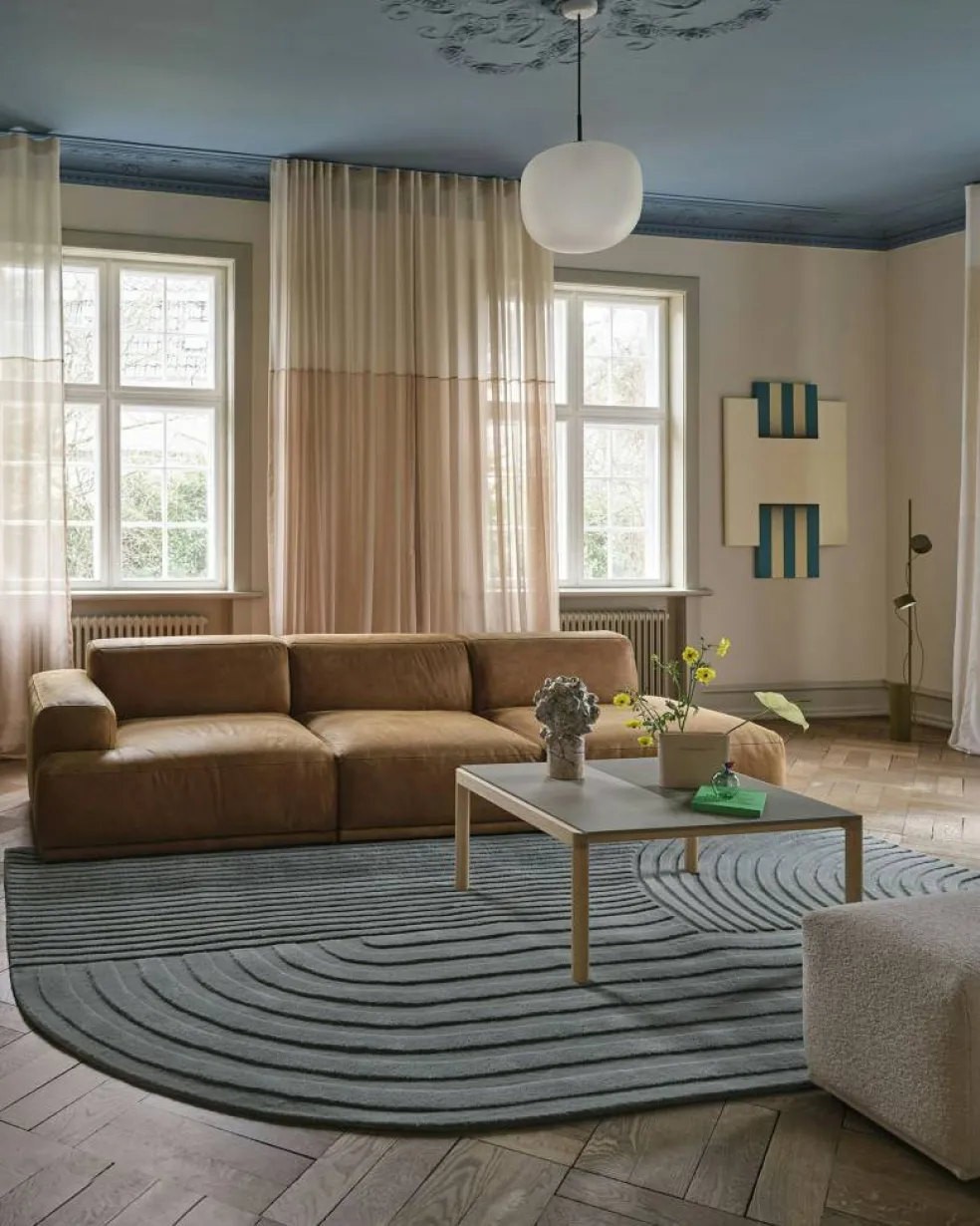 Connect Soft Modulär 3-sitssoffa Med Öppen Högersida, Grace Leather Cognac