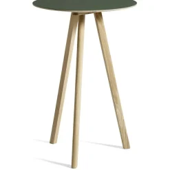 CPH 20 2.0 Barbord Ø70x105 cm, Vattenbaserad Lackad Ek / Grön