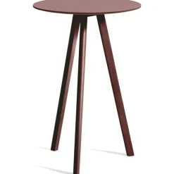 CPH 20 2.0 Barbord Ø70x105 cm, Vattenbaserad Lackad Ek / Bordeaux