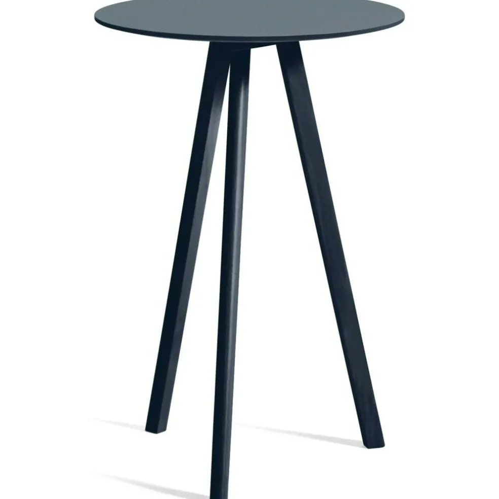 CPH 20 2.0 Barbord Ø70x105 cm, Vattenbaserad Lackad Ek / Deep Blue